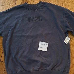 Size Medium Eras Tour Blue Crewneck- confetti and bracelets included!
